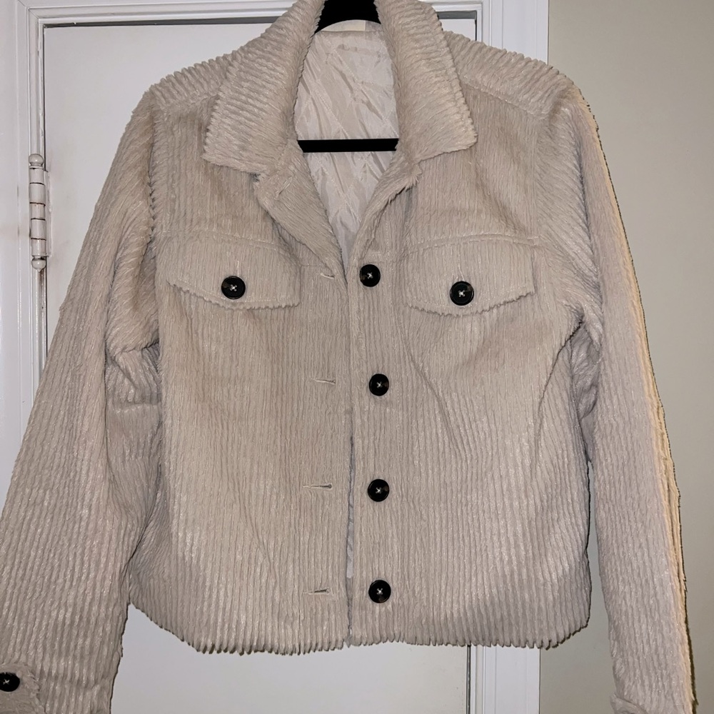 Rag Poets cream insulated coat. S